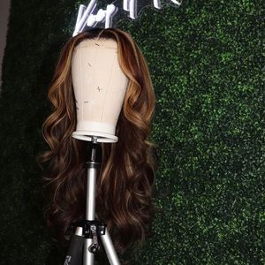 24 inch 100% human hair wig with 5x5 hd closure